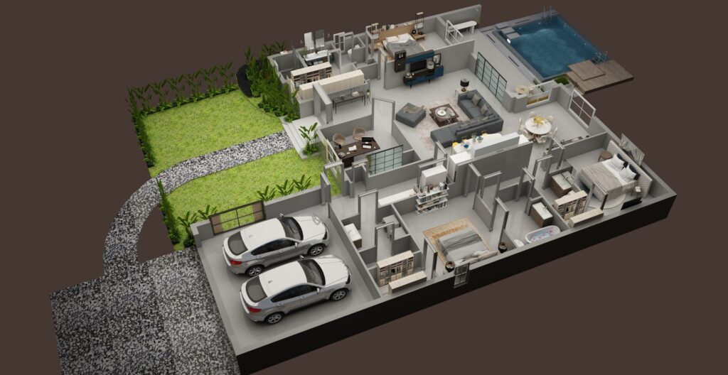 Luxury House Plans 12x8 Meters 40x26